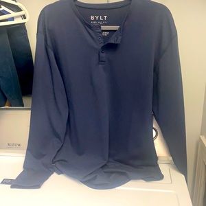 Bylt Basics premium drop cut Henley long sleeve